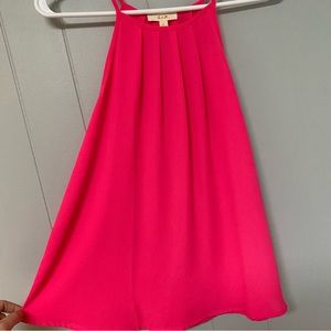 Anthropology E (hanger) M - Barbie Pink Pleated Tank - Small